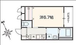 トコヴィラージュ幕張 1Kの間取図画像