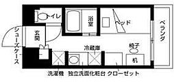 ルミナス八幡山 5階ワンルームの間取り