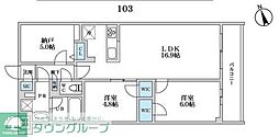 杉並区宮前4丁目マンション 2SLDKの間取図画像
