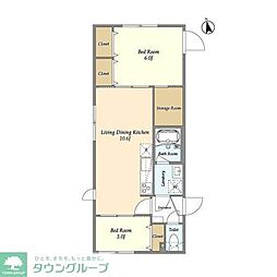 間取図画像 2SLDK