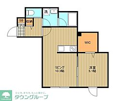 グリーンウッド 3階1LDKの間取り