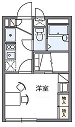京王線 武蔵野台駅 徒歩10分の賃貸アパート 1階1Kの間取り
