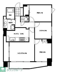 イプセ府中 10階2SLDKの間取り