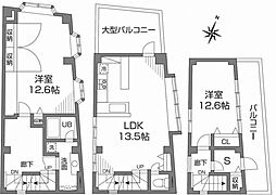 間取図画像 2SLDK
