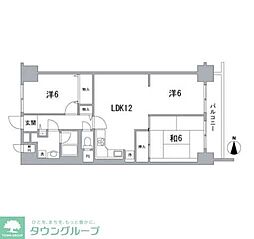ライオンズマンション調布C棟 3LDKの間取図画像