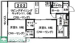 仮)へーベルメゾン宮前2丁目 2LDKの間取図画像