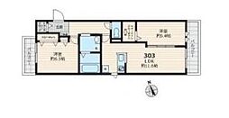 アミーガーデン 2LDKの間取図画像