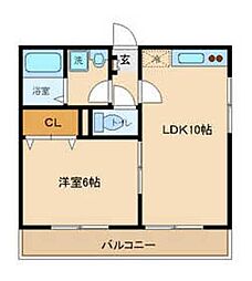 ビフレスト 1LDKの間取図画像