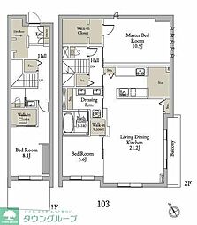 カーサレジオ 3LDKの間取図画像