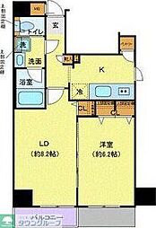 ディアレイシャス高井戸 1LDKの間取図画像