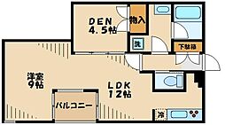 コート向ケ丘 1SLDKの間取図画像