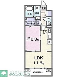 アウル吉祥寺南 1LDKの間取図画像
