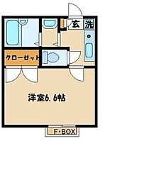 グリシーヌ成城 1Kの間取図画像