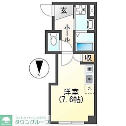 カバロ ワンルームの間取図画像
