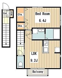 ベルデ久我山 1LDKの間取図画像