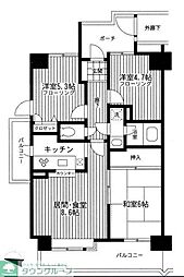 アクシルコート調布国領 3LDKの間取図画像