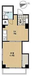 ウェザーコック三鷹 1DKの間取図画像