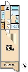 チェリーコートつつじヶ丘 1Kの間取図画像