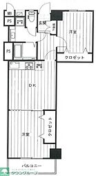 ライオンズマンション方南台 2DKの間取図画像