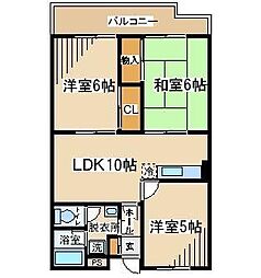 サン・パラッツオ壱番館 3LDKの間取図画像