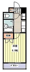 サンハイム高井戸2 1Kの間取図画像