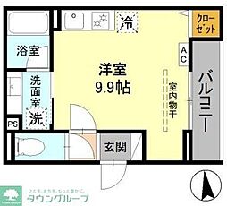 D Paina岩戸北四丁目 ワンルームの間取図画像