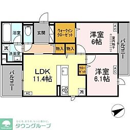 クラシアス 2LDKの間取図画像