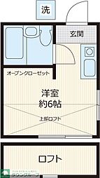 ピア多摩川 ワンルームの間取図画像