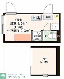 brilliant久我山 ワンルームの間取図画像