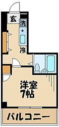 ピアクレスト千歳烏山 1Kの間取図画像