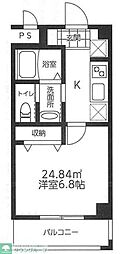 アルジェンリシェ登戸 1Kの間取図画像