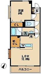 ジョイコート仙川 1LDKの間取図画像