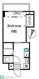 シオン烏山 1Kの間取図画像
