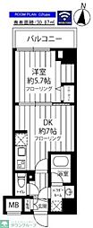 ステージファースト府中 1DKの間取図画像