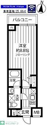 ステージファースト府中 1Kの間取図画像