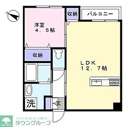ＳＯＮＯＲＡ滝不動 2階1LDKの間取り