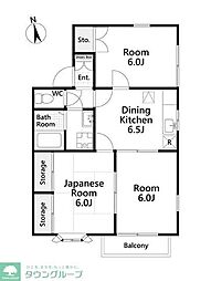 ラポール 1階3DKの間取り