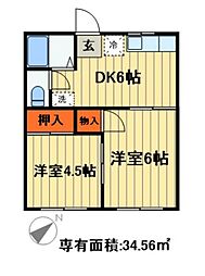 間取図画像 2DK