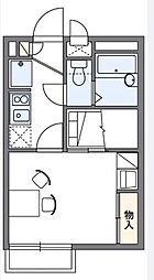 レオパレスＥＸＯＤＵＳ 1階1Kの間取り