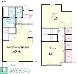 ブルーラグーン 1階2LDKの間取り