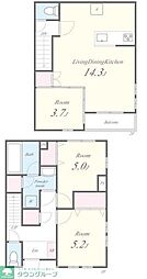 mi patio A棟 3LDKの間取図画像