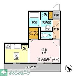 メゾン新浦安 1Kの間取図画像