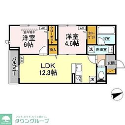 高石神プロジェクト 2LDKの間取図画像