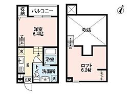 アンビエンテ千葉WEST館 ワンルームの間取図画像