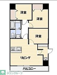 総建みどりハイム 3LDKの間取図画像