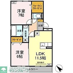 サニーリヴA 2LDKの間取図画像
