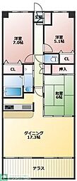 シャリエ船橋夏見台 3LDKの間取図画像