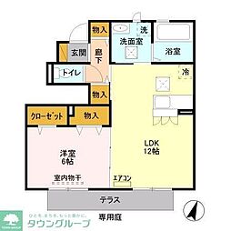 サニーモール壱番館 1LDKの間取図画像