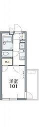 フィオーレ船橋 1Kの間取図画像