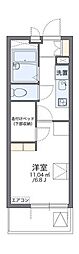 レオパレスラピス 1Kの間取図画像